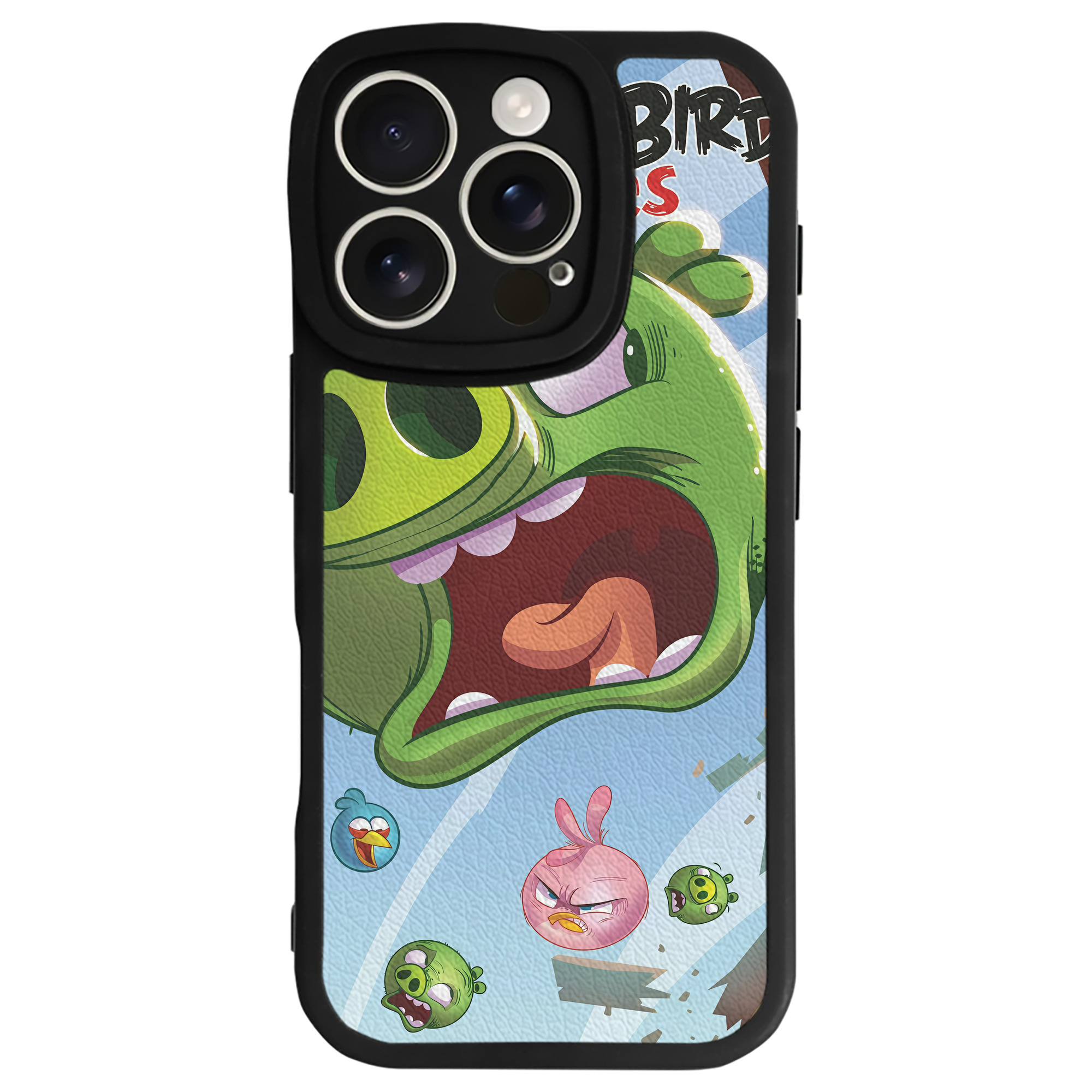 （画像用） Angry Birds アングリーバード 【iPhone 16シリーズ対応】シリコンスマホケース（レザー調） 材質：シリコン